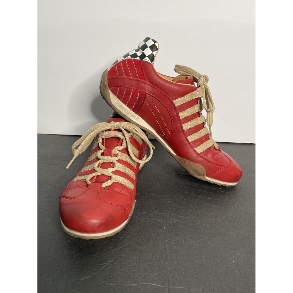 VTG Racing Sneaker Grandprix Original Corsa Rosso Shoe Sz 41 EU Made In Portugal